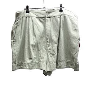 Joie Style JE3364 Women's Fadex Cactus Cotton Linen Pleated Shorts XXL